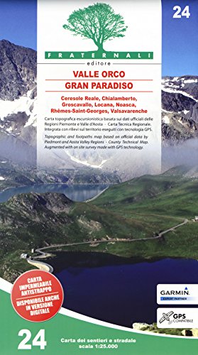 Alta Valle Orco - Gran Paradiso 1 : 25 000 (wandelkaart, Band 24)