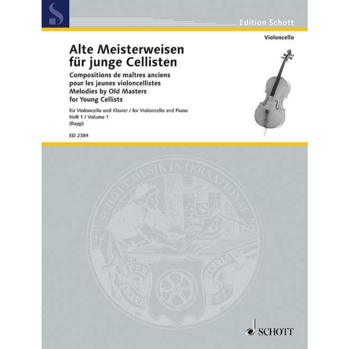 Alte Meisterweisen für junge Cellisten von Schott Music