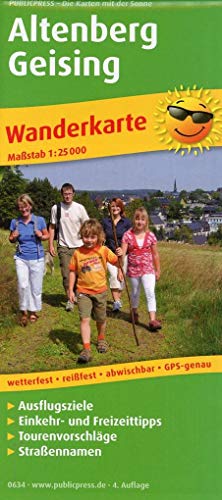 Altenberg - Geising: Wanderkarte mit Ausflugszielen, Einkehr- & Freizeittipps, wetterfest, reißfest, abwischbar, GPS-genau. 1:25000 (Wanderkarte: WK) von Publicpress