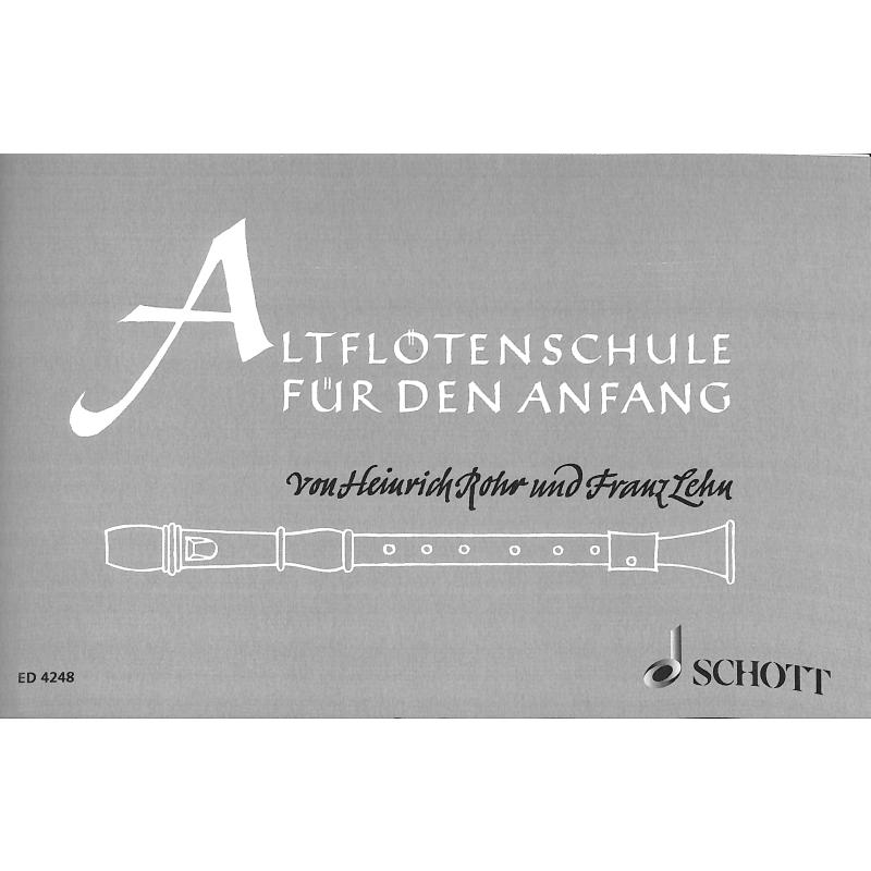 Altflötenschule für den Anfang