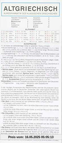Altgriechisch - Kurzgrammatik des klassischen Griechischen. Die komplette Grammatik anschaulich und verständlich dargestellt