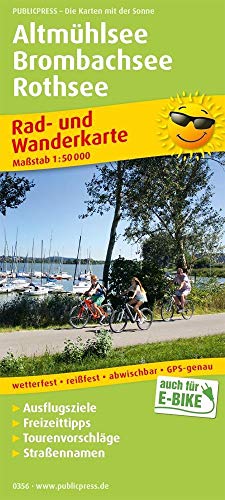 Altmühlsee - Brombachsee - Rothsee: Rad- und Wanderkarte mit Ausflugszielen, Einkehr- & Freizeittipps, wetterfest, reissfest, abwischbar, GPS-genau. 1:50000 (Rad- und Wanderkarte: RuWK) von Publicpress