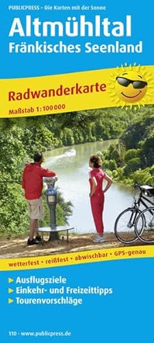 Altmühltal - Fränkisches Seenland: Radwanderkarte mit Ausflugszielen, Einkehr- & Freizeittipps, wetterfest, reissfest, abwischbar, GPS-genau. 1:100000 (Radkarte / RK)