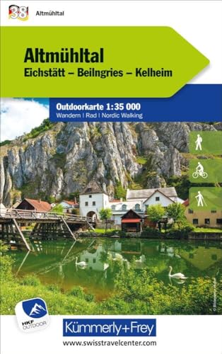 Kümmerly+Frey Outdoorkarte Deutschland 38 Altmühltal 1:35.000: Mit Eichstätt, Beilngries und Kelheim. Touren für Wanderer, Biker und mehr! Free Download von Hallwag Kümmerly+Frey