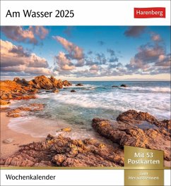 Am Wasser Postkartenkalender 2025 - Wochenkalender mit 53 Postkarten von Harenberg
