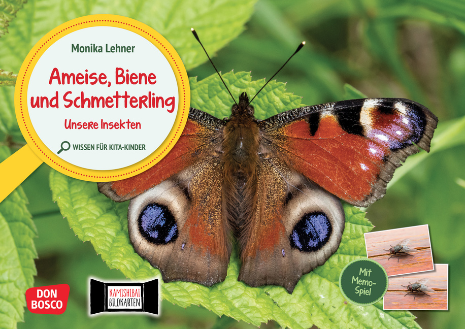 Ameise, Biene und Schmetterling. Unsere Insekten. Kamishibai Bildkarten und Memo-Spiel von Don Bosco Medien