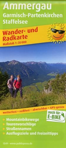 Ammergau, Garmisch-Partenkirchen, Staffelsee: Wander- und Radkarte mit Ausflugszielen & Freizeittipps, wetterfest, reißfest, abwischbar, GPS-genau. 1:35000 (Wander- und Radkarte: WuRK) von Publicpress