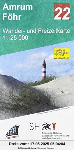 Amrum - Föhr: Wander- und Freizeitkarte 1:25 000