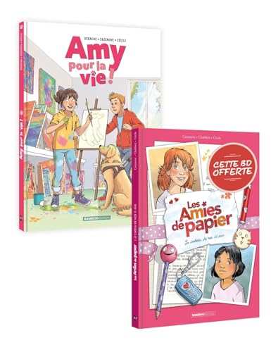 Amy pour la vie t02 + Amies de papier t01 offert - pack promo 2025 von BAMBOO