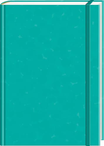 Anaconda Notizbuch/Notebook/Blank Book, punktiert, textiles Gummiband, grün, Hardcover (A5), 120g/m² Papier: Bullet Journal/Organizer/Diary dotted. Tagebuch/Planer gepunktet