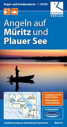 Angel- und Gewässerkarte Müritz und Plauer See: Maßstab 1:50.000, GPS geeignet, Tipps zum Angeln in der Müritz-Region auf der Rückseite