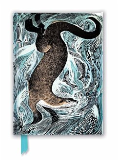 Angela Harding: Fishing Otter (Foiled Journal) von Brown Trout-Auslieferer Flechsig / Flame Tree Publishing