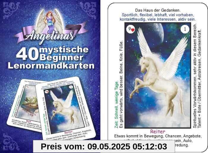 Angelinas 40 mystische Beginner - Lenormandkarten + 9 Tauschkarten in der dritten Neuauflage Angelinas 40 mystische Beginner - Lenormandkarten + 9 Tauschkarten in der dritten Neuauflage