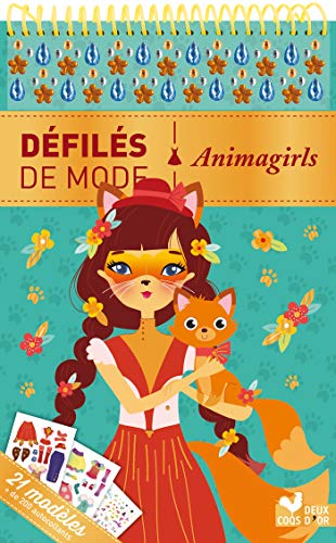 Animagirls - bloc à spirale: 21 modèles et plus de 250 autocollants