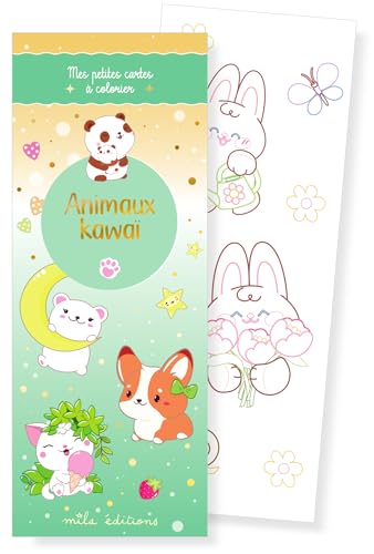 Animaux kawaï - Mes petites cartes à colorier von MILA