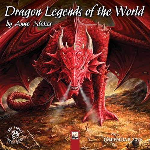 Anne Stokes: Dragon Legends of the World Mini Wall calendar 2026 (Art Calendar) von Flame Tree Publishing