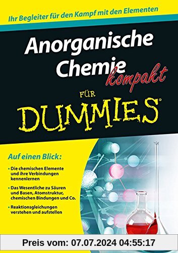 Anorganische Chemie kompakt für Dummies (Fur Dummies)