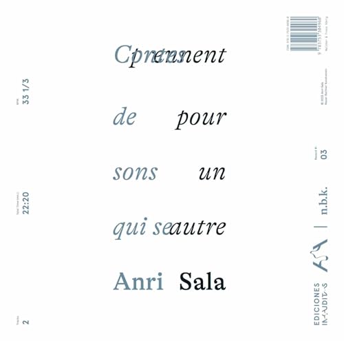 Anri Sala. Contes de sons qui se prennent pour un autre. n.b.k. Record #3: n.b.k. Neuer Berliner Kunstverein