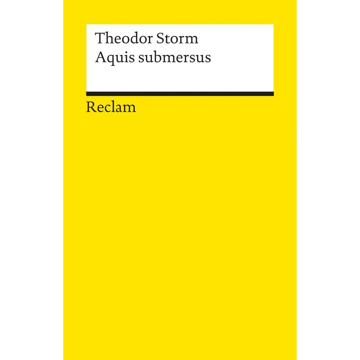Aquis submersus Aquis submersus von Reclam Philipp Jun.