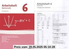 Arbeitshefte Mathematik - Neubearbeitung: Arbeitshefte Mathematik 6 - Neubearbeitung. Gleichungen, Funktionen, Trigonometrie, Rauminhalte, Sachthemen, Daten/Zufall. Arbeitsheft mit Lösungsheft: BD 6