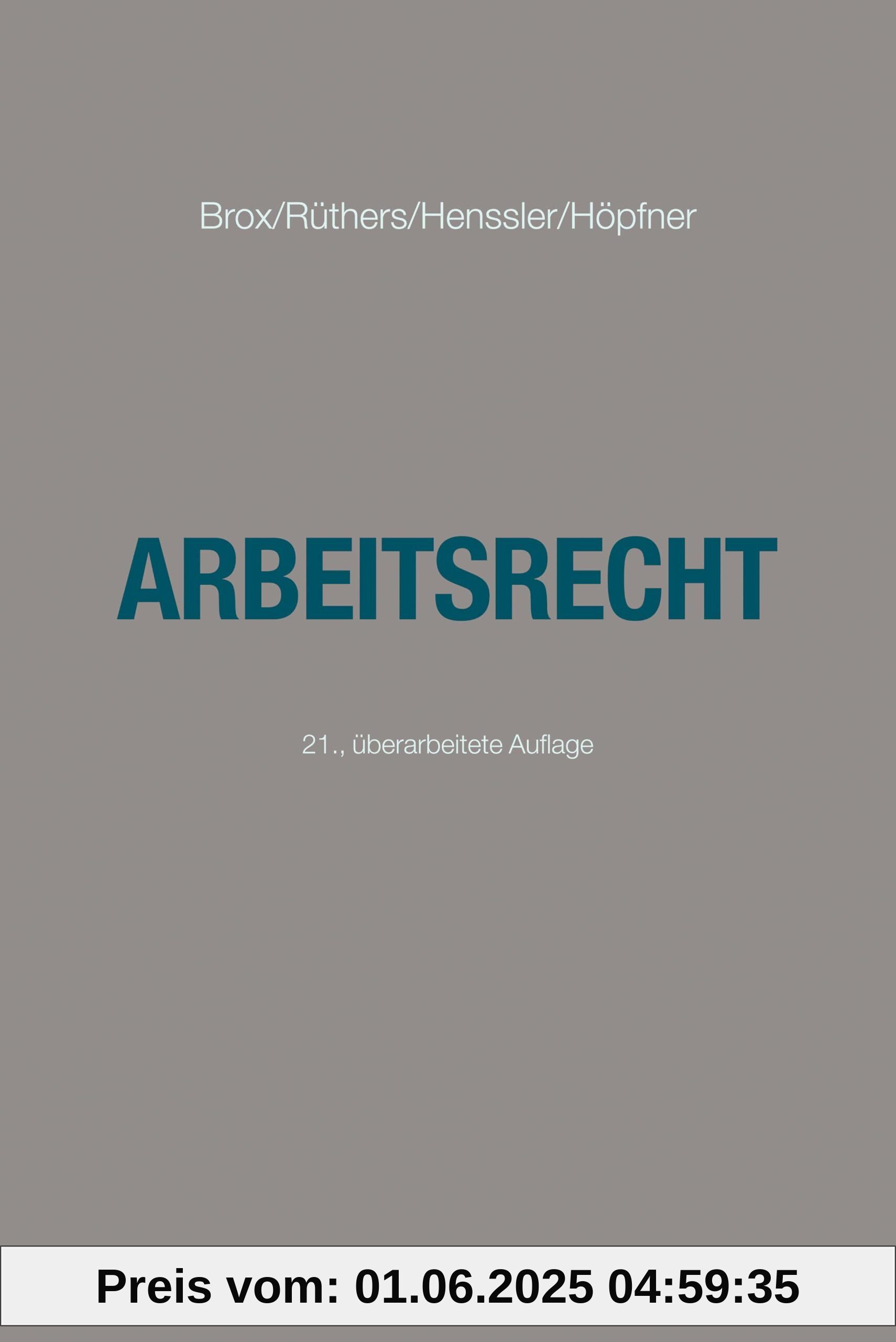 Arbeitsrecht (Studienbücher Rechtswissenschaft)