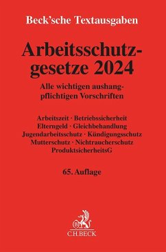 Arbeitsschutzgesetze 2024 von Beck Juristischer Verlag