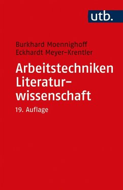 Arbeitstechniken Literaturwissenschaft von Brill   Fink / UTB