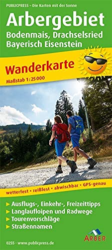 Arbergebiet, Bodenmais, Drachselsried, Bayerisch Eisenstein: Wanderkarte mit Ausflugszielen, Einkehr- & Freizeittipps, wetterfest, reissfest, abwischbar, GPS-genau. 1:25000 (Wanderkarte: WK) von FREYTAG-BERNDT UND ARTARIA