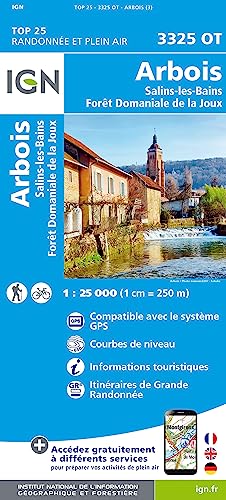 3325OT Arbois.Salins-les-Bains.Forêt Domaniale de la Joux (TOP 25) 3325OT Arbois.Salins-les-Bains.Forêt Domaniale de la Joux (TOP 25)