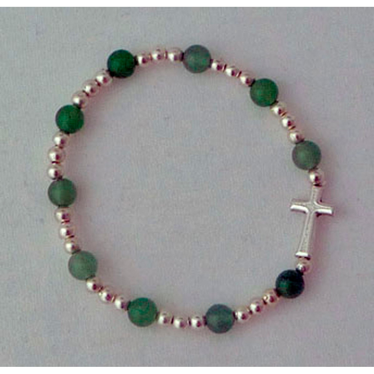 Armband mit Kreuz und Aventurin-Steinen Armband mit Kreuz und Aventurin-Steinen von Nicolai GmbH