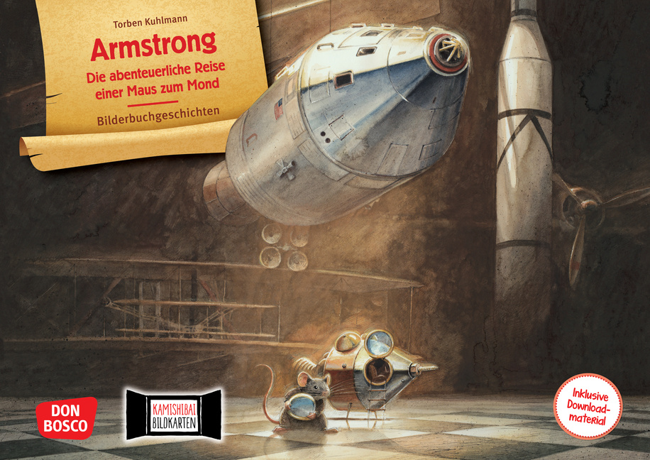 Armstrong. Die abenteuerliche Reise einer Maus zum Mond. Kamishibai Bildkartenset von Don Bosco Medien