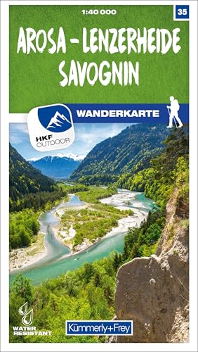 Kümmerly+Frey Wanderkarte 35 Arosa, Lenzerheide, Savognin 1:40.000: Wetterfest, matt laminiert und mit free Download (Kümmerly+Frey Wanderkarte 1:60.000, Band 35)