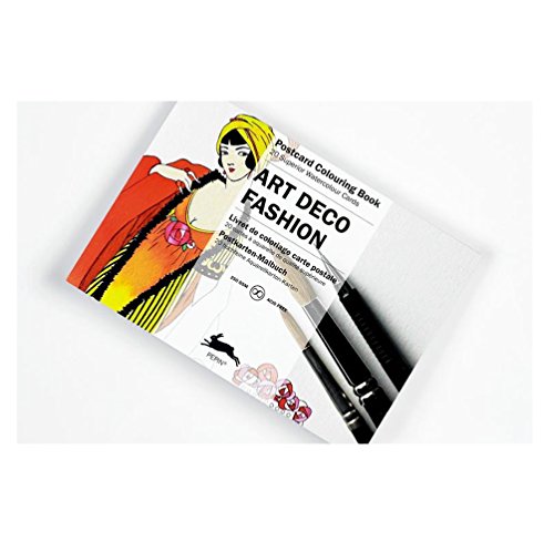 Art Deco Fashion: Postcard Colouring Book / Postkarten - Malbuch