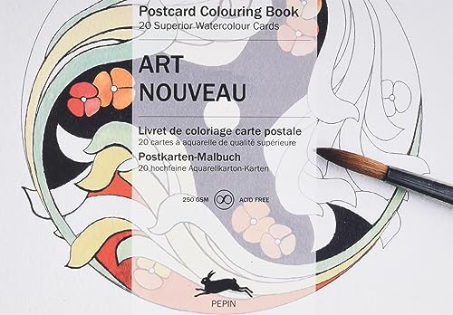 Art Nouveau: Postcard Colouring Book / Postkarten - Malbuch von Pepin Press