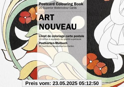 Art Nouveau: Postcard Colouring Book / Postkarten - Malbuch