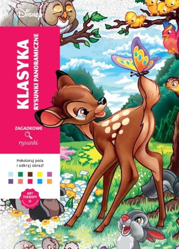 Art therapy Kolorowanka antystresowa Disney Klasyka Rysunki panoramiczne Zagadkowe rysunki von Olesiejuk