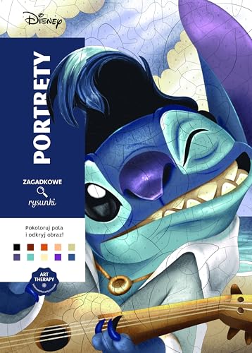 Art therapy Kolorowanka antystresowa Disney Portrety Zagadkowe rysunki von Olesiejuk