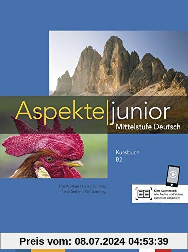 Aspekte junior B2: Mittelstufe Deutsch. Kursbuch mit Audio-Dateien zum Download (Aspekte junior / Mittelstufe Deutsch)