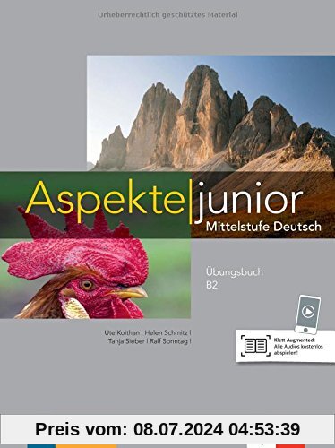 Aspekte junior B2: Mittelstufe Deutsch. Übungsbuch mit Audio-Dateien zum Download