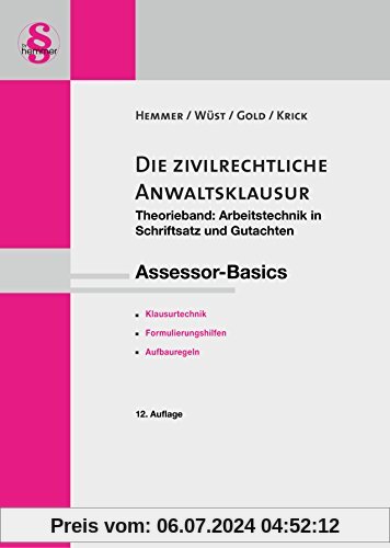 Assessor-Basics zivilrechtliche Anwaltsklausur Teil I - Theorieband (Skript Zivilrecht) (Skripten - Zivilrecht)