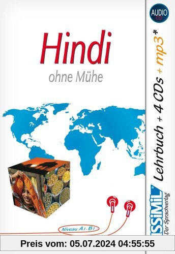 Assimil Hindi ohne Mühe: Lehrbuch mit Einführung in die Devanagari-Schrift (Niveau A1-B1), 4 Audio-CDs + 1 mp3-CD*: Lehrbuch und 4 Audio-CDs inkl. mp3-CD