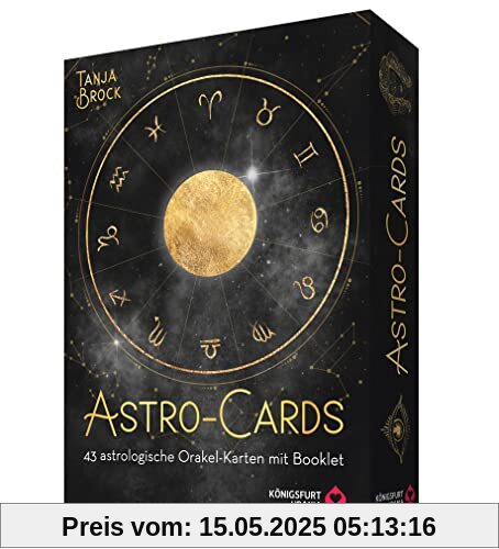 Astro-Cards: 43 astrologische Orakel-Karten mit Booklet: 43 astrologische Orakel-Karten mit Booklet in hochwertiger Stülpdeckelschachtel