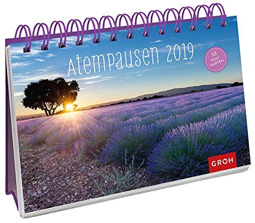 Atempausen 2019: PostkartenKalender mit separatem Wochenkalendarium von Groh