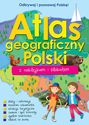 Atlas geograficzny Polski z naklejkami i plakatem von Wilga