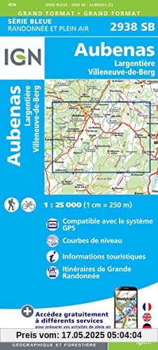 Aubenas Argentier 1:25 000: 1:25000
