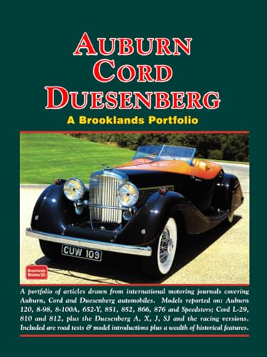 Auburn Cord Duesenberg A Brooklands Portfolio: Road Test Book von Brooklands Books