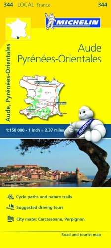 Aude, Pyrenees-Orientales - Michelin Local Map 344: Map (Mapas Local Michelin)