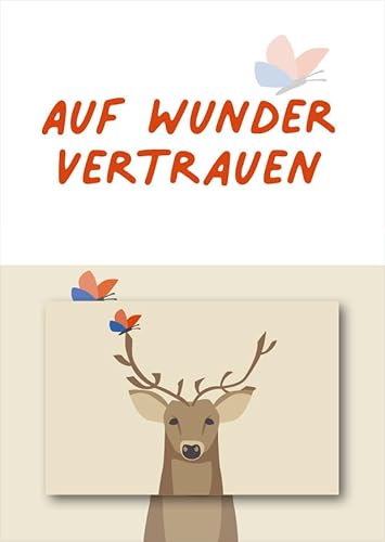Auf Wunder vertrauen: Magnet mit Postkarte