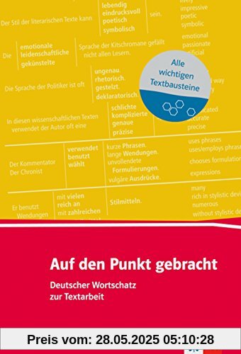 Auf den Punkt gebracht (B1+): Deutscher Wortschatz zur Textarbeit