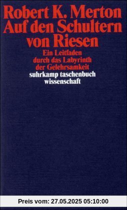 Auf den Schultern von Riesen: Ein Leitfaden durch das Labyrinth der Gelehrsamkeit (suhrkamp taschenbuch wissenschaft)